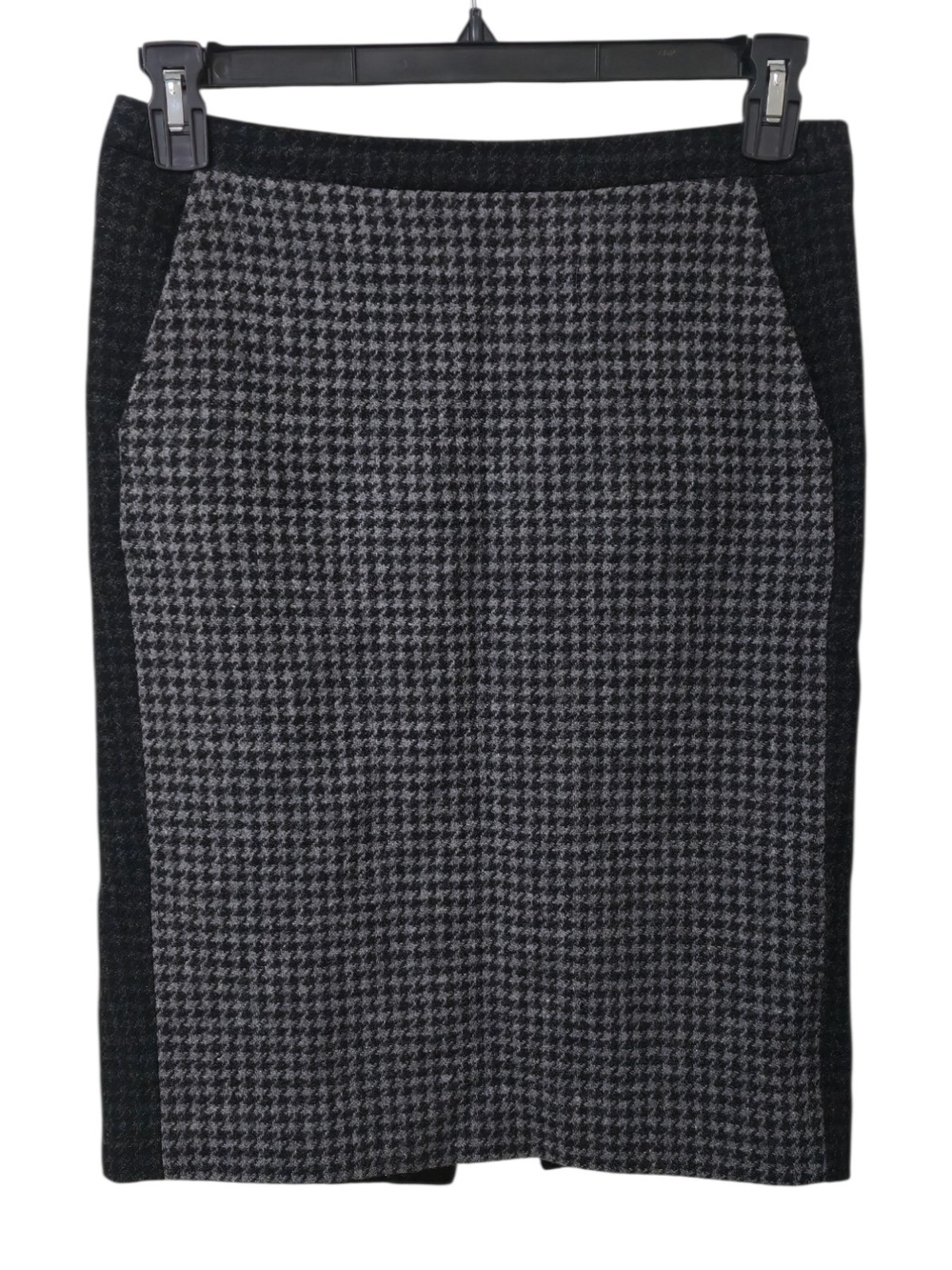 J.Crew Wool Houndstooth Colorblock Pencil Skirt 4 Pockets Preppy Office Academia